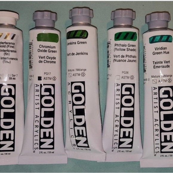 Lot of 15 🎨 GOLDEN ACRYLIC Heavy Body PAINT TUBES 2 oz No Duplicate Colors - Picture 2 of 5